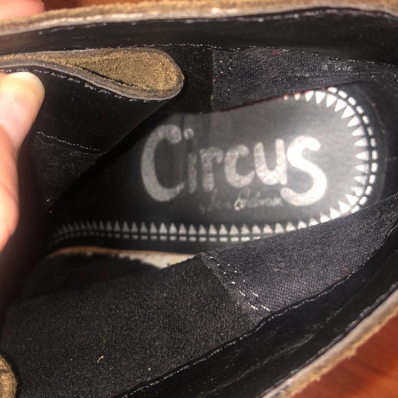 SAM EDELMAN Army Green Suede Heeled Boots - Picture 7 of 8